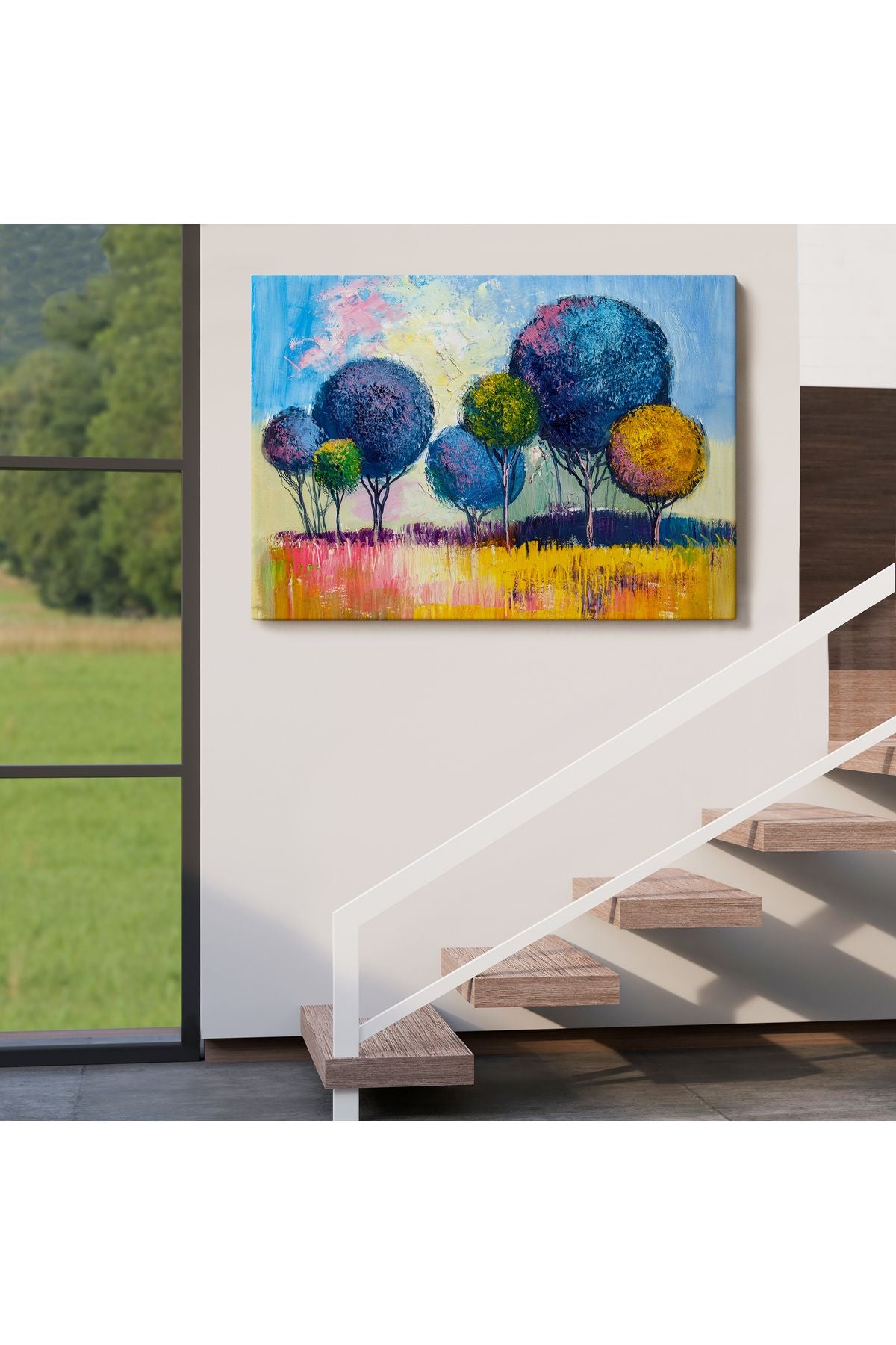 Bahçe Çiçeği Dekoratif Kanvas Duvar Tablosu-3594