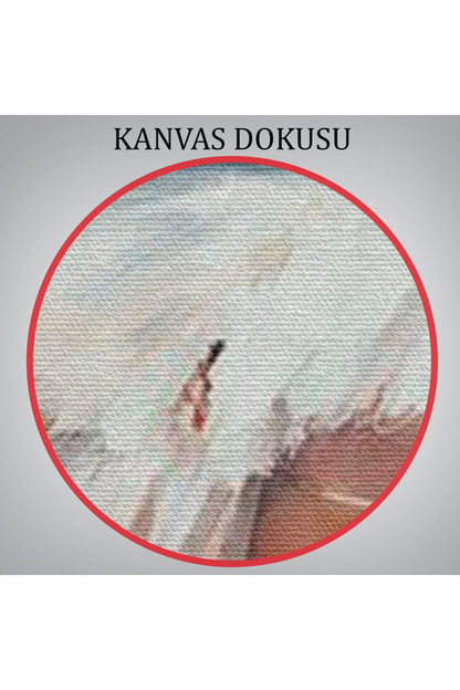 Beyaz Elbiseli Bale Yapan Güzel Kız Duvar Tablosu-6077