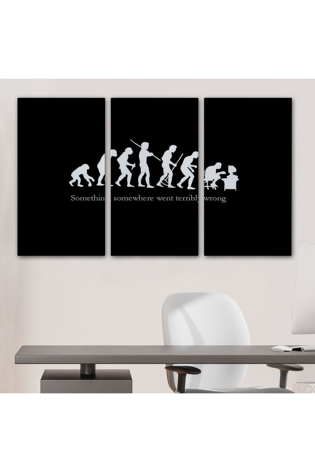Bir Yerde Bir Şey Çok Yanlış Gitti Kanvas Duvar Tablosu-5410