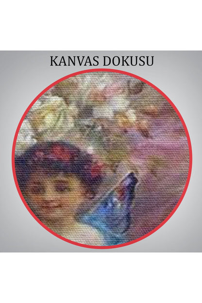 Bahçedeki Anne ve Melekleri Dekoratif Duvar Tablosu-6214