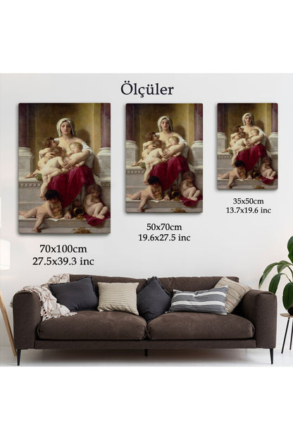 Yetiştirme Yurdundaki Kadın ve Çocuklar Duvar Tablosu William-Adolphe Bouguereau-6147