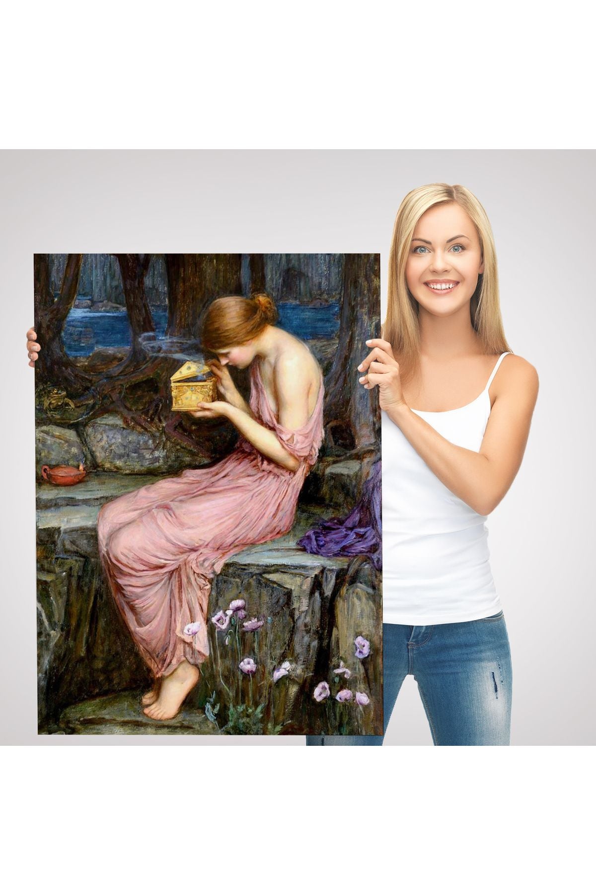 Psyche Altın Kutuyu Açıyor Yunan Mitolojisi Duvar Tablosu-6261