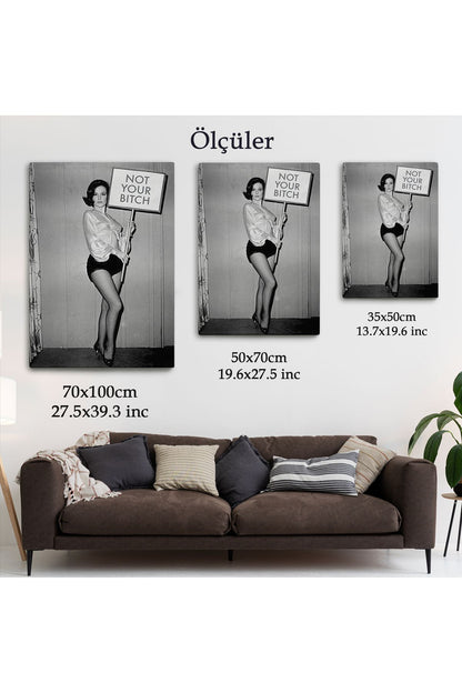 Kadın Hakları Feminist Vintage Kadın Kanvas Tablo-5235