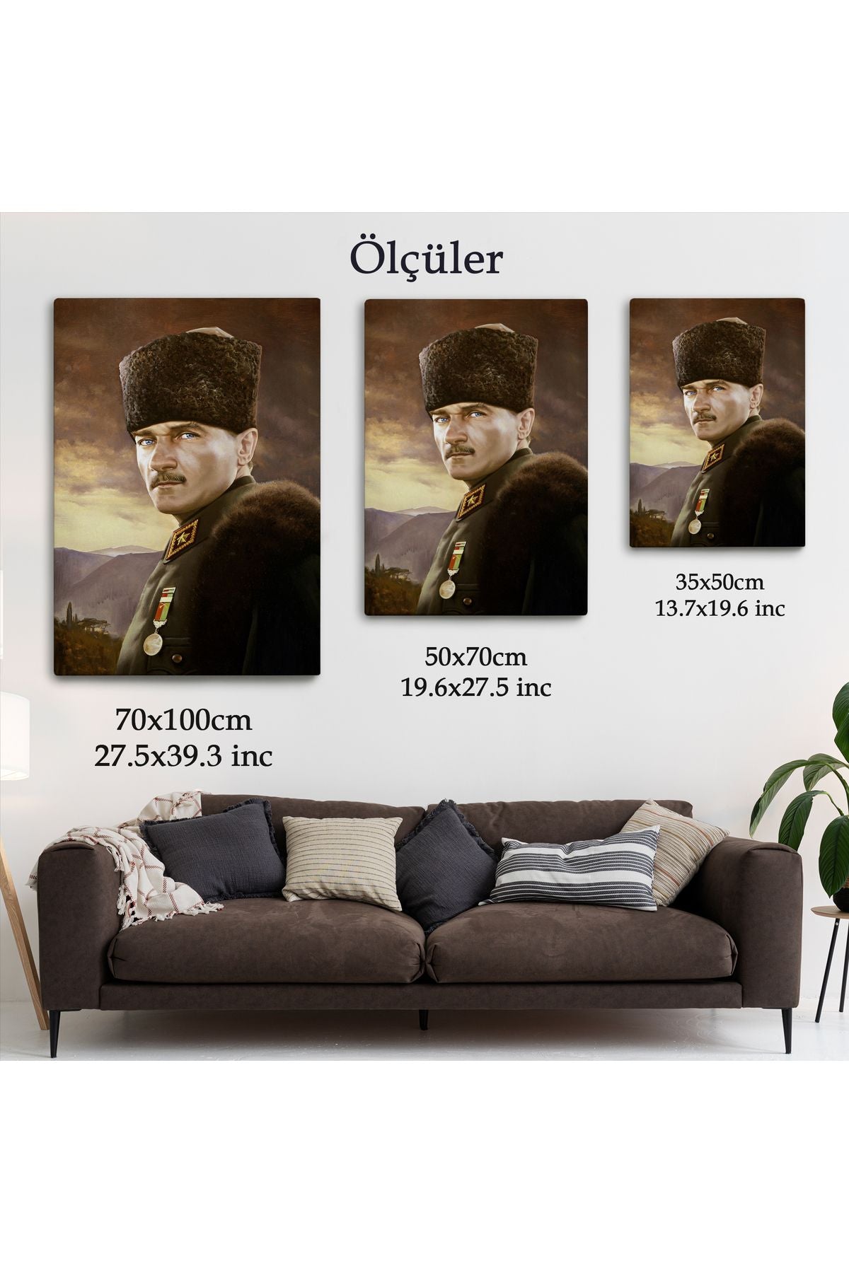 Kalpaklı Mustafa Kemal Atatürk Duvar Tablosu -6448