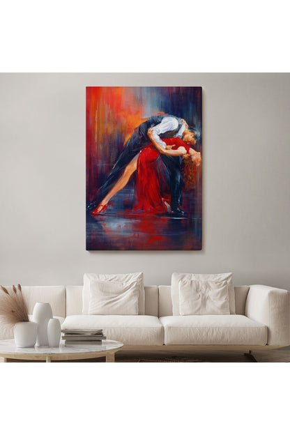 Tango Yapan Çift Dekoratif Duvar Tablosu-6429