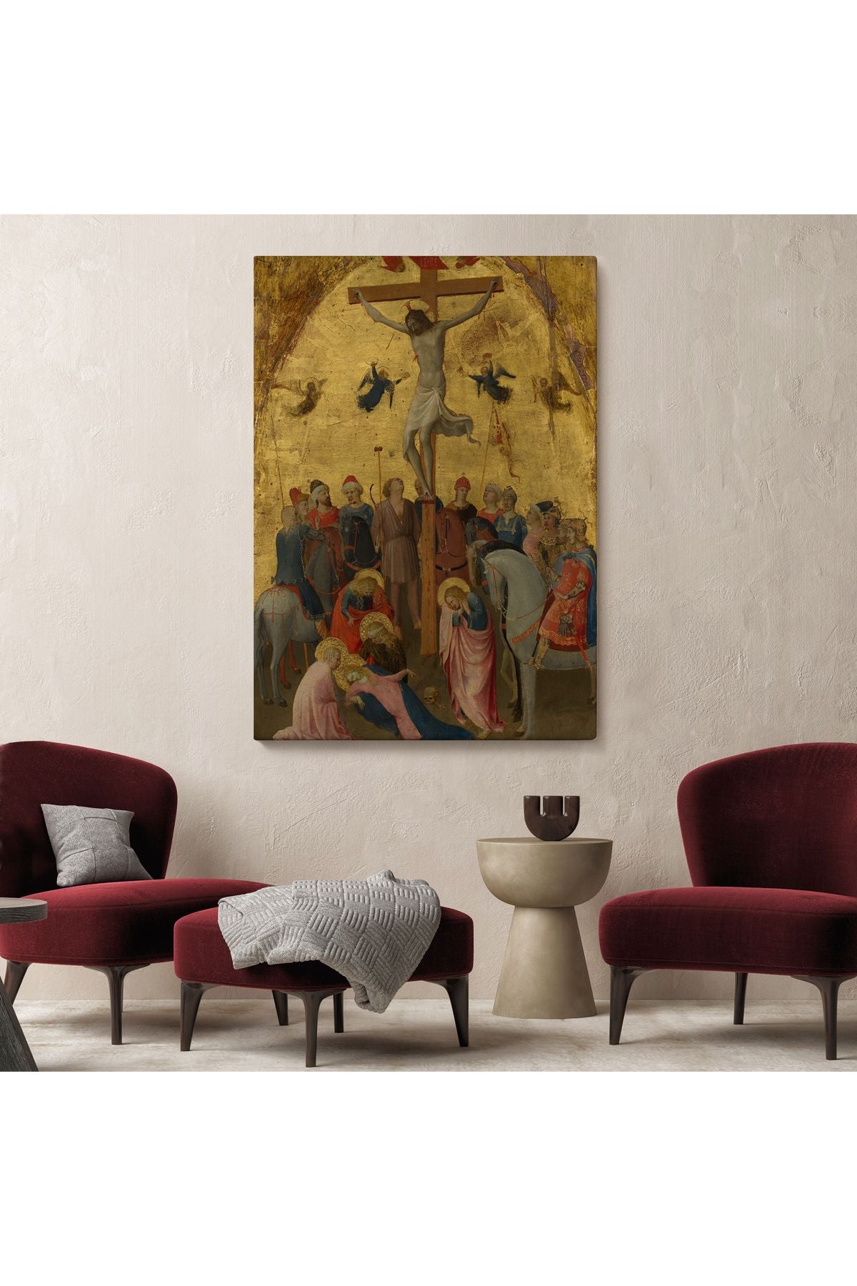 Fra Angelico Çarmıha Geriliş Tablosu, Çaucifixion Jesus Christ -6396