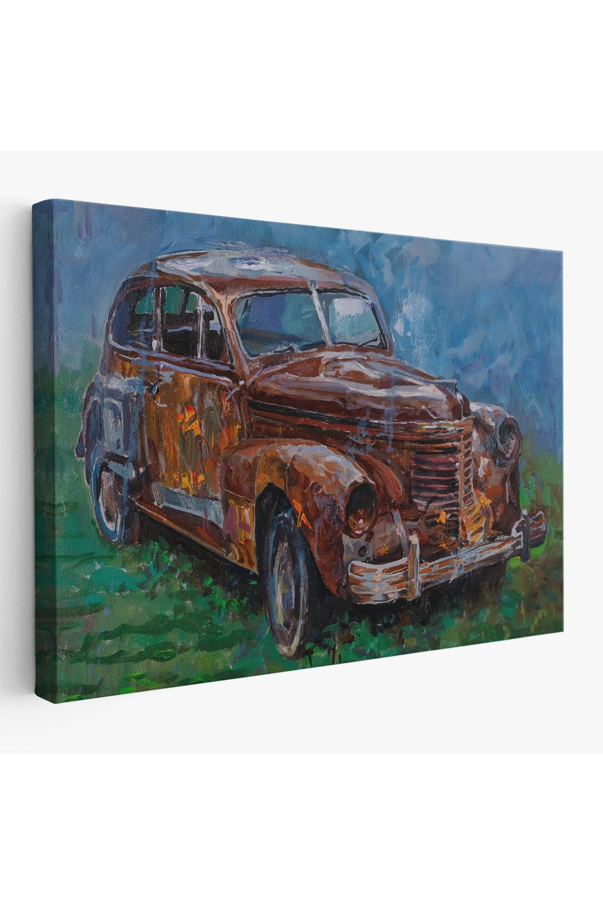 Paslı Eski Araba Dekoratif Duvar Tablosu-3531