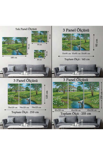 Akarsuda Oynayan Cocuk Tablosu-6533