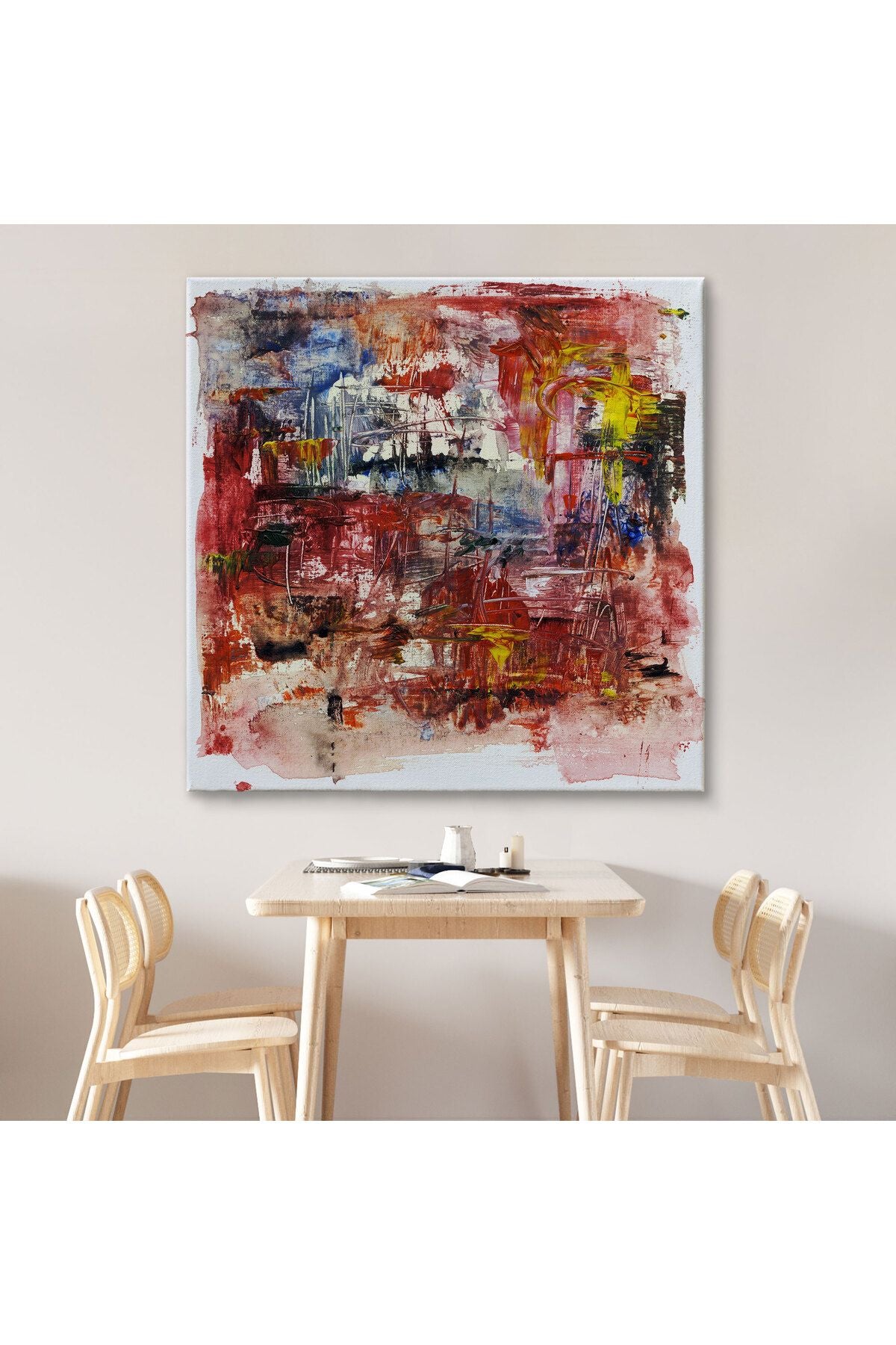 Yağlıboya Görünümlü Soyut Kanvas Tablo-5904
