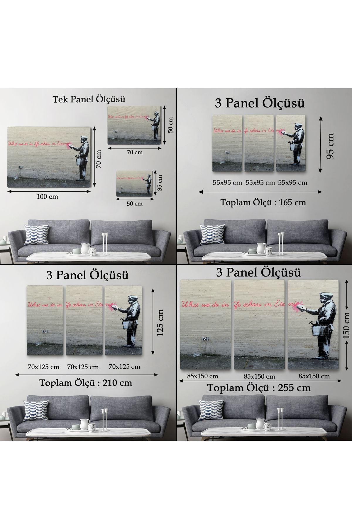 Bansky'nin Hayatta Yaptiklarimiz Ebediyette Yankilanir Yazılı Eseri Tablo-5007