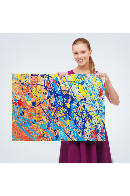 Soyut Sanatsal Yağlıboya Görünüm Dekoratif Kanvas Duvar Tablosu-3549