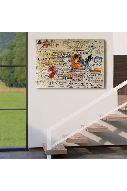 Jean Michel Basquiat'in 50 cent Piece İsimli Eseri Kanvas Tablo-5017
