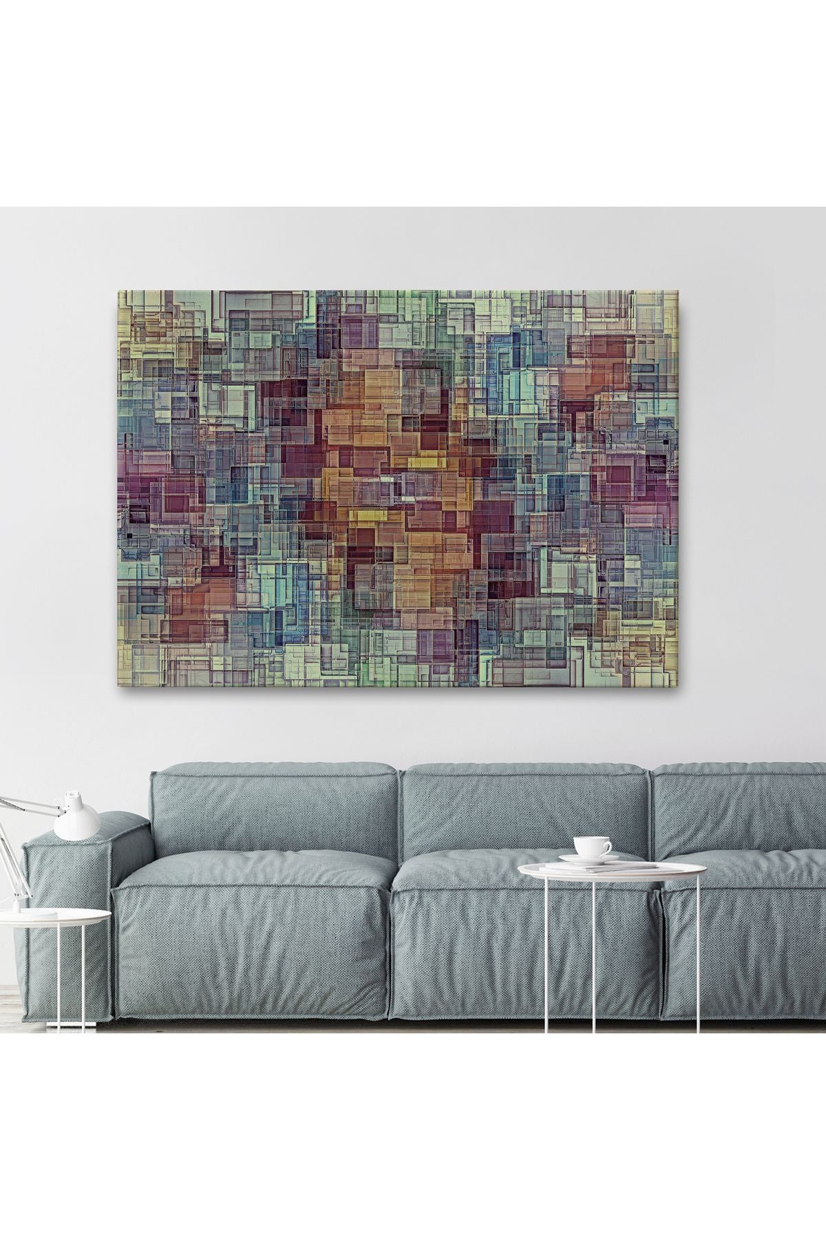 Soyut Yağlıboya Görünüm Dekoratif Kanvas Tablo-3446