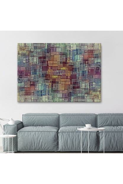 Soyut Yağlıboya Görünüm Dekoratif Kanvas Tablo-3446