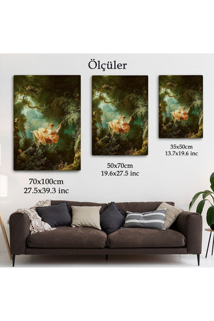 Jean-Honore Fragonard Salıncağın Mutlu Kazaları Tablosu-6253