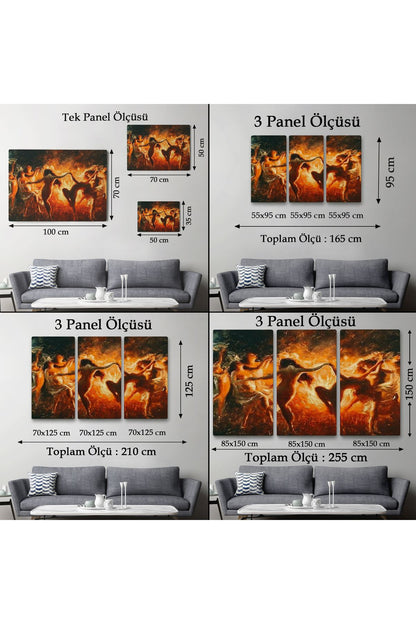 Şabat Ayinin de Ateş Etrafında Dans Eden Kadınlar Tablosu-6568