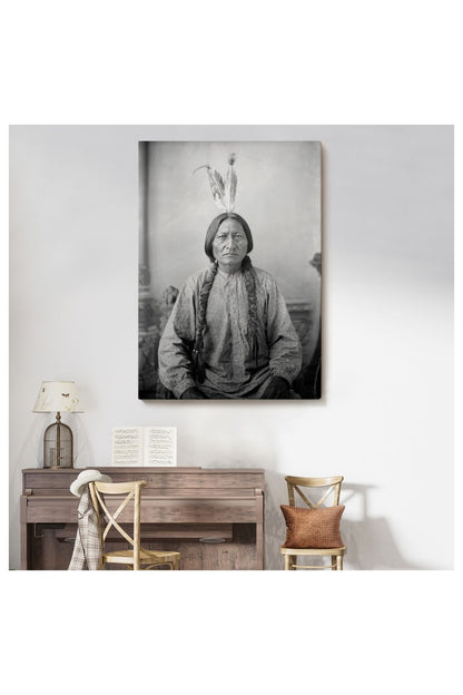 Kanvas, Duvar Tablosu, Dekoratif, Sitting Bull Oturan Boğa Son Kızılderili Kabile Şefi 6416 EGKNV
