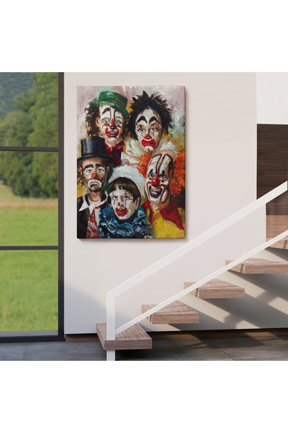 Kanvas, Duvar Tablosu, Dekoratif, Üzgün Palyaçolar 6421 EGKNV