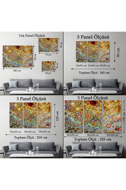 Sanatsal Mozaik Cam Dekoratif Kanvas Duvar Tablosu-3463