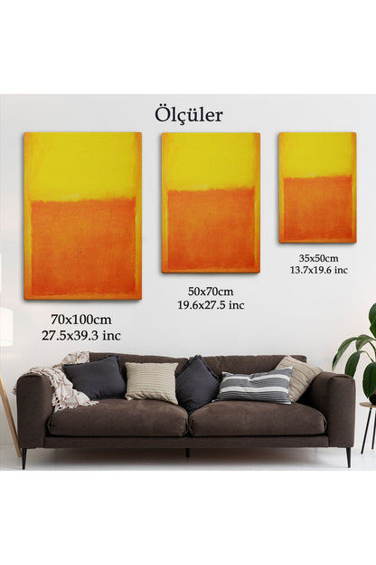 Mark Rothko Turuncu Sarı Eseri Kanvas Tablo-5107