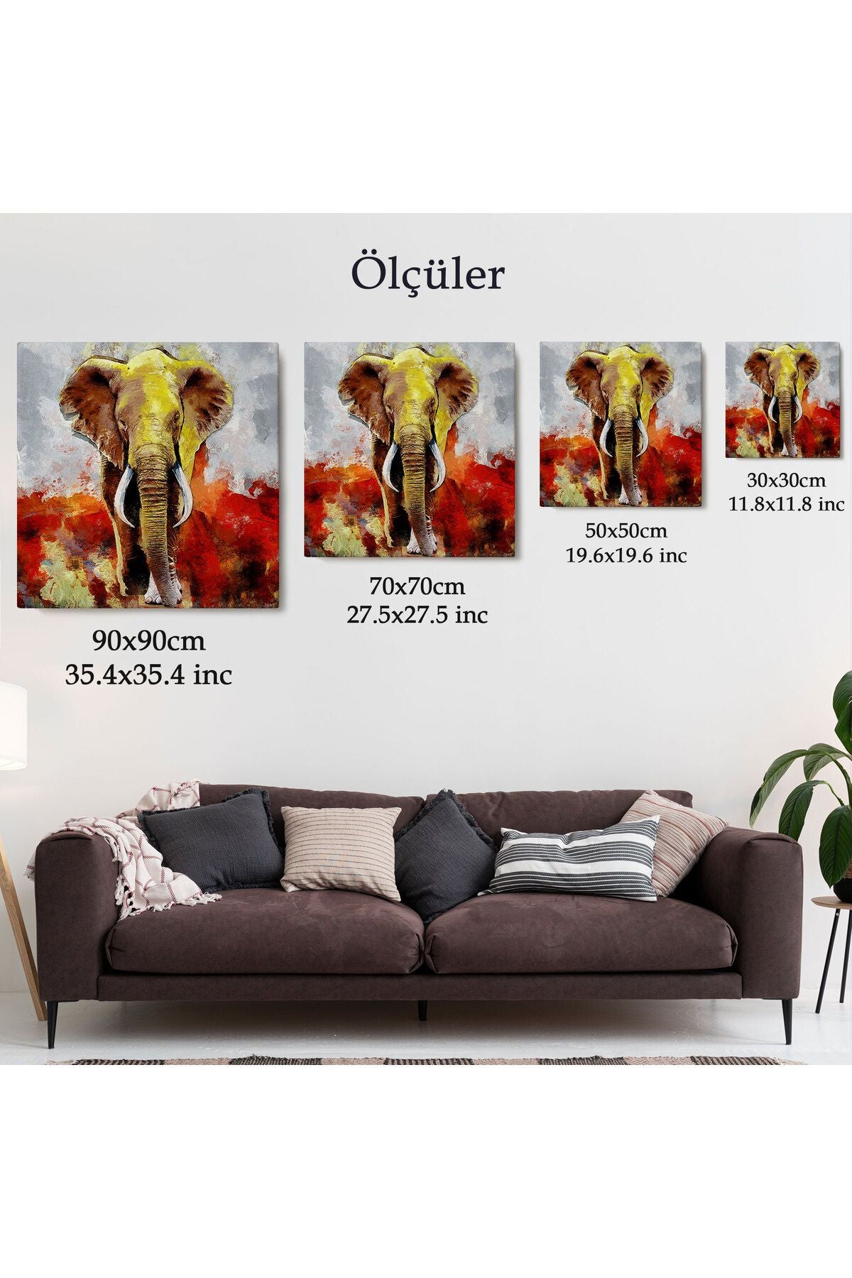 Modern Fil Yağlıboya Görünüm Dekoratif Kanvas Duvar Tablosu-5839