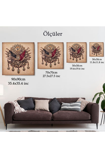 Osmanlı Tuğrası Dekoratif Kanvas Tablo-5804