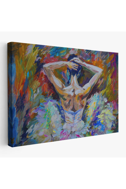 OZ Balerin Kız Yağlıboya Görünüm Dekoratif Kanvas Duvar Tablosu-3612