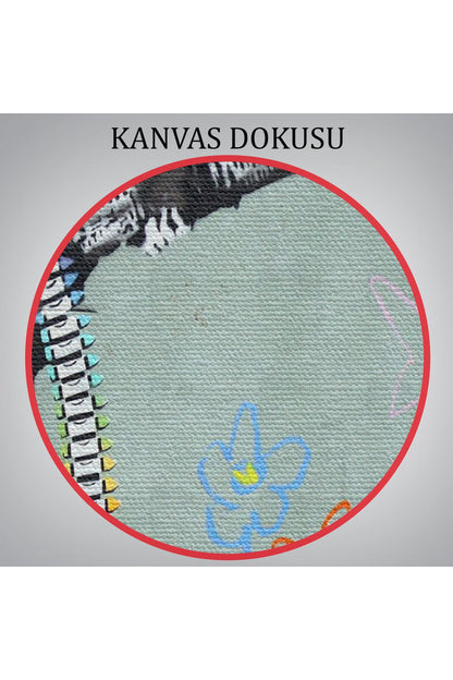 Bansky'nin Makineli Tüfekli Çocuk İsimli Eseri Kanvas Tablo, No Parking-5008