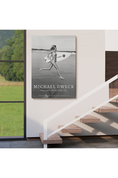 Çıplak Sörfçü Kadın Kanvas Tablo-5241