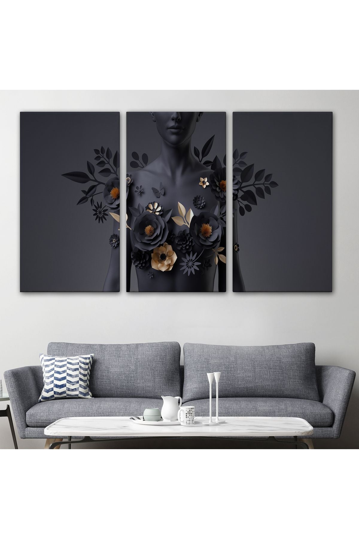 Dekoratif Kadın Büstü Duvar Tablosu-3558