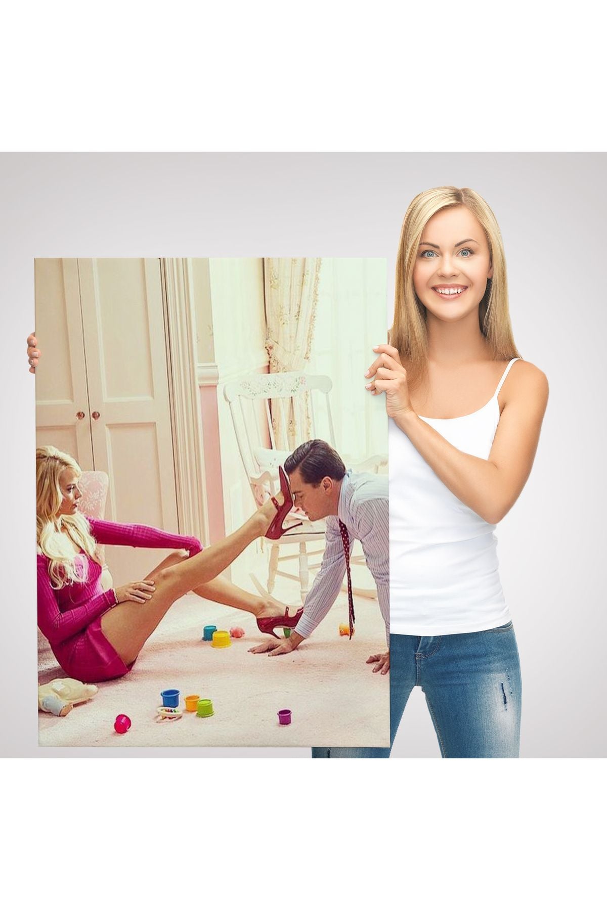 Leonardo Di Caprio ve Margot Robbie The Wolf of Wall Street Filmi Tablo-6036