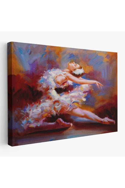 Balerin Kadın Yağlıboya Görünümlü Kanvas Tablo, Sanat Evi Dedoru-5026