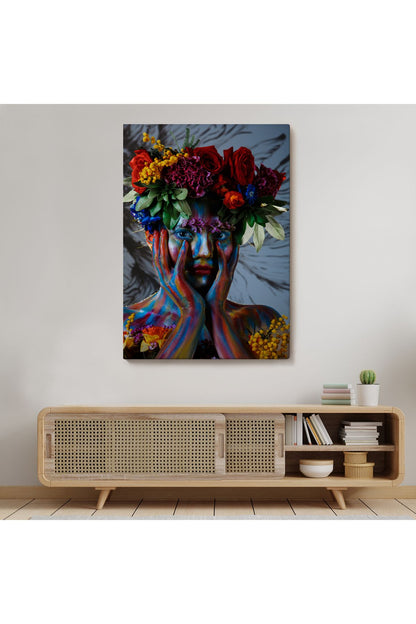 DB HG Çiçek Taçlı Kız Duvar Tablosu-5992