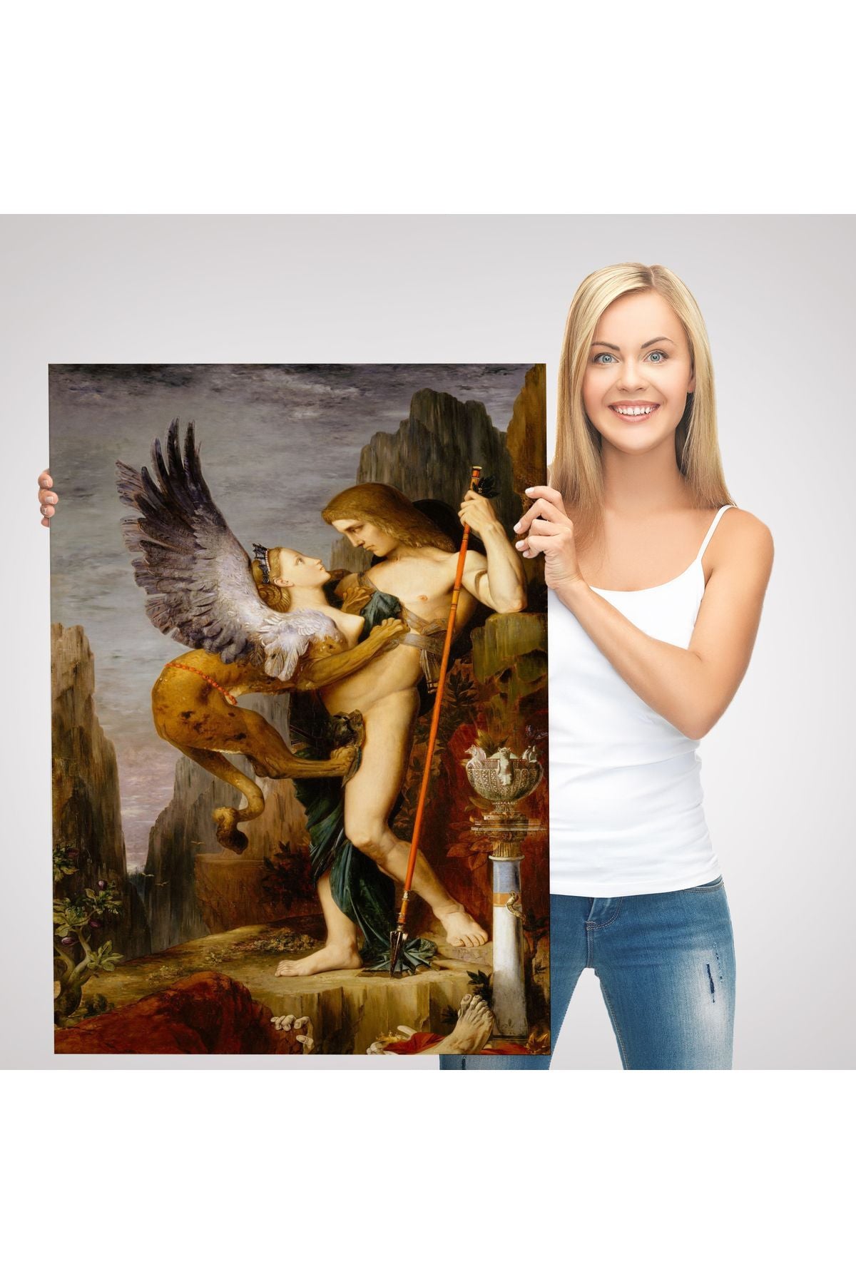 Oidipus ve Sfenks Gustave Moreau Duvar Tablosu-5985