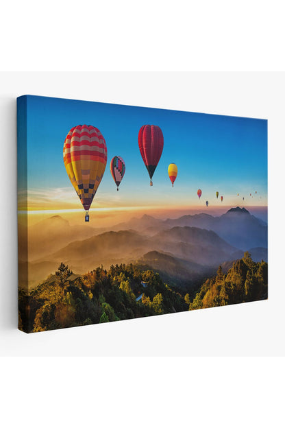 YB Hava Balonları Dekoratif Kanvas Duvar Tablosu-3580