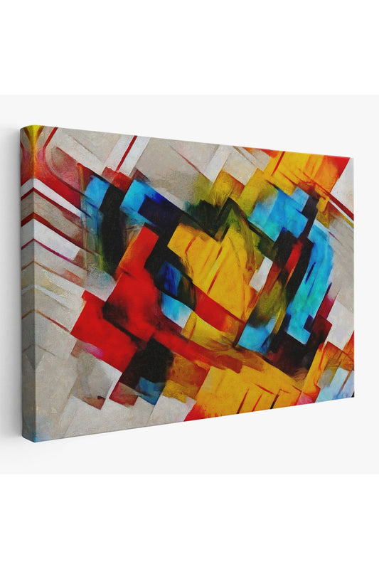 Picasso Tarzında Soyut Yağlıboya Görünüm Dekoratif Kanvas Duvar Tablosu-3519