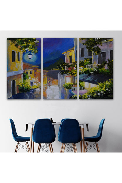 Fenerli Deniz Manzaralı Sokak, Kanvas Duvar Tablosu-1189