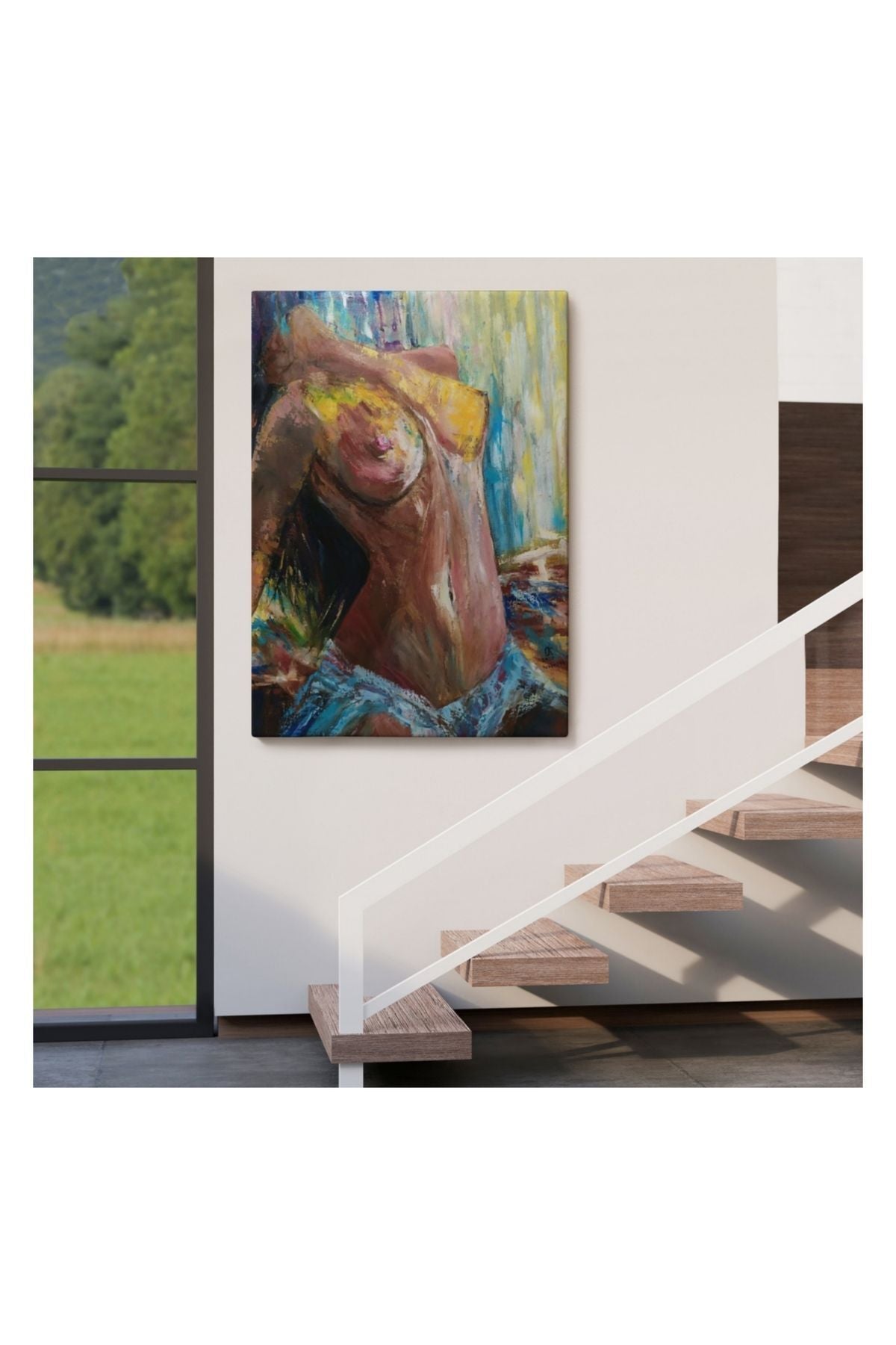 Dekoratif Kanvas Tablo, Duvar Tablosu-Seksi Çıplak Kadın 6141