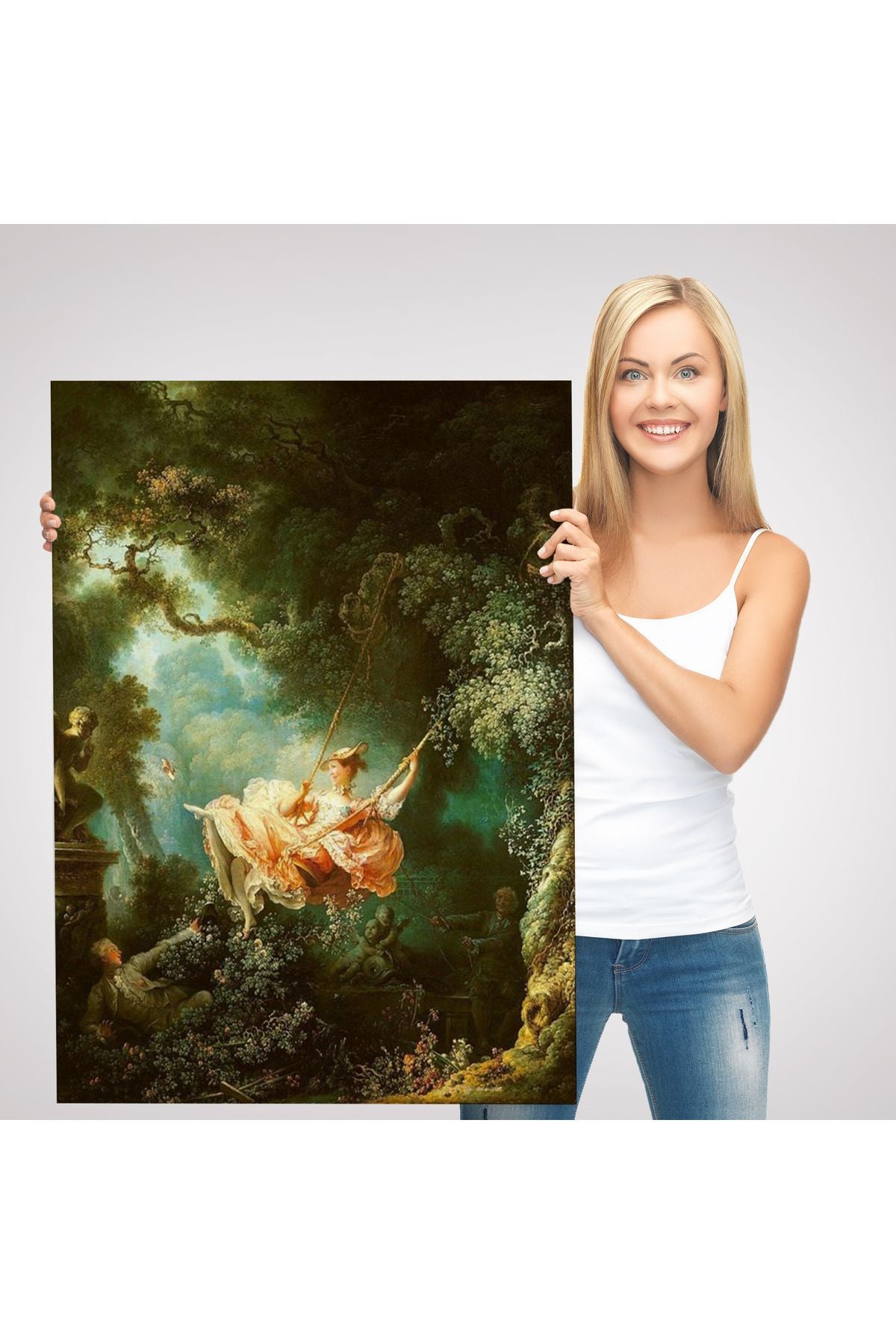 Jean-Honore Fragonard Salıncağın Mutlu Kazaları Tablosu-6253