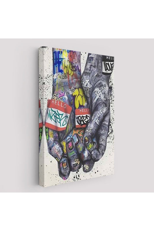 Banksy Tarzı Kanvas Duvar Sanatı, Graffiti El Duvar Posteri Kanvas Tablo-5311