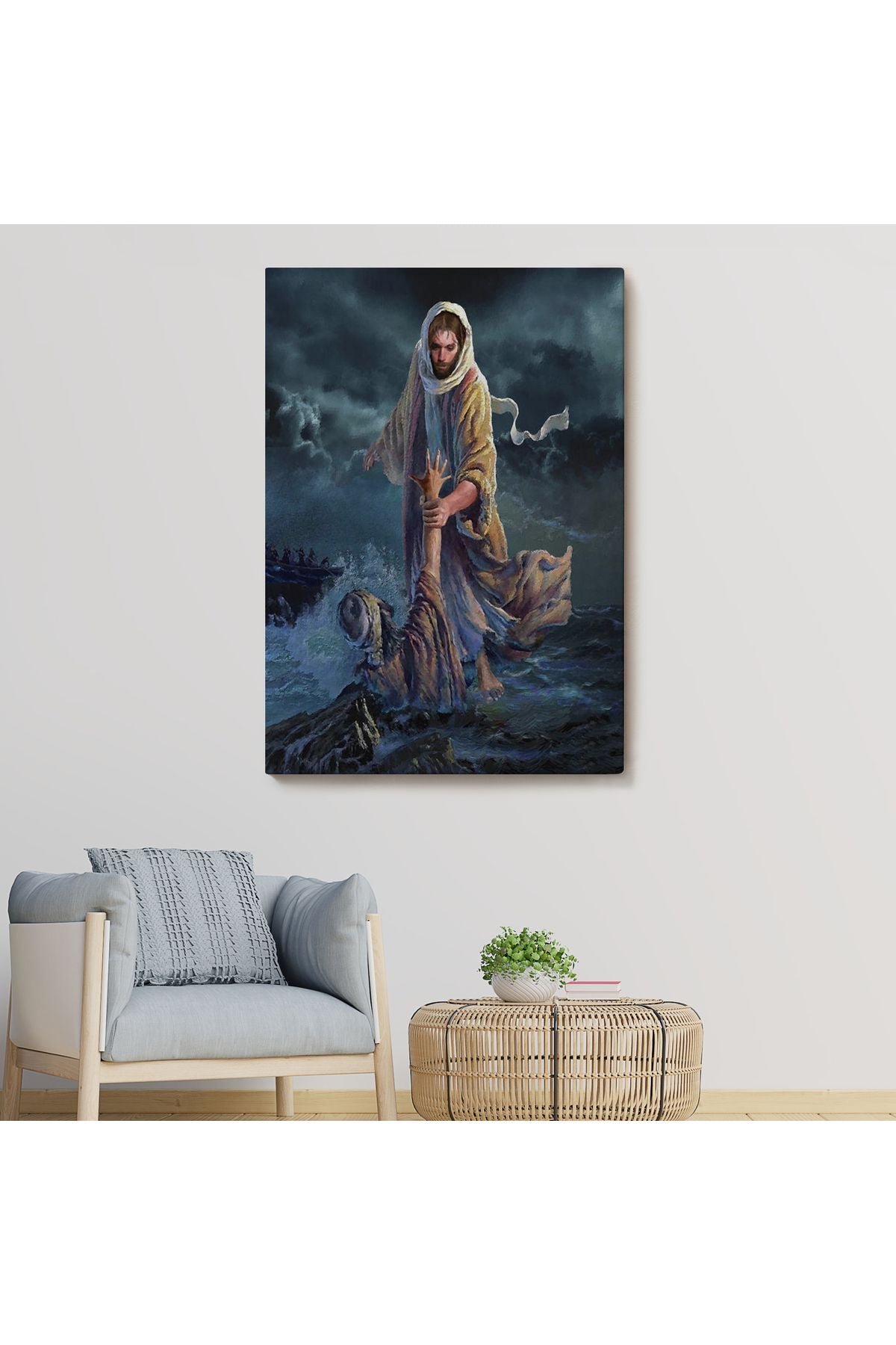 Rab İsa Peteri Kurtarma Tablosu, Kilise Hediyesi Long live Christ the King Jesus Christ -6392