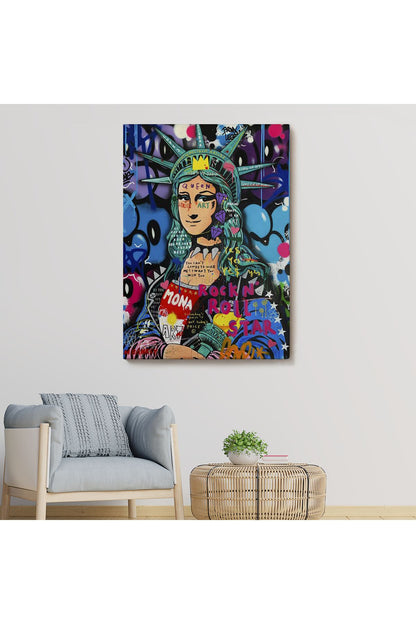 Mona Lisa Grafitti Pop Art Duvar Tablosu -6216