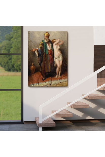 SZ KVS1-Dekoratif Duvar Tablosu-Çıplak Arap Cariye Kanvas Tablo 6136