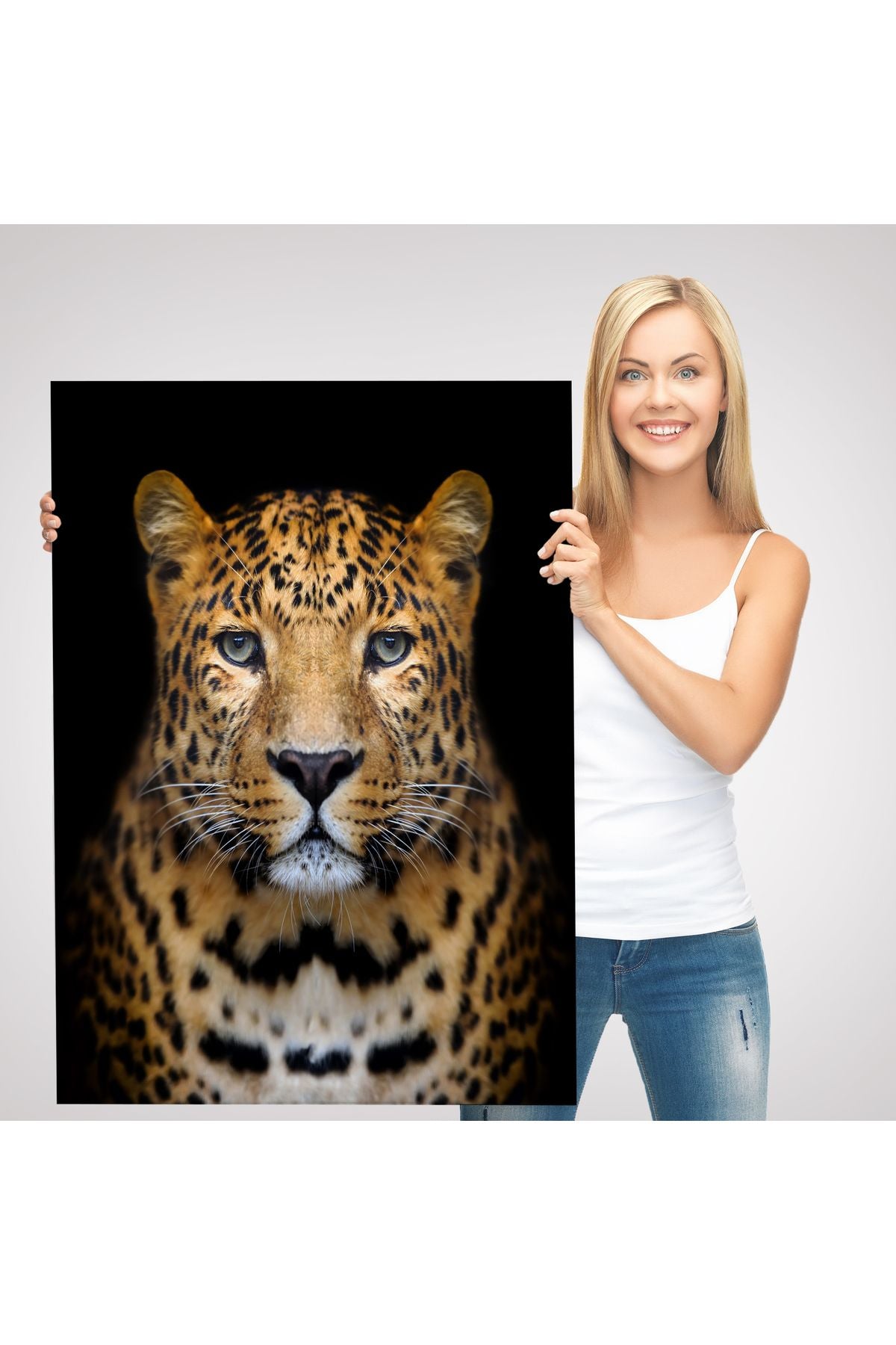 Tshp seri001 Leopar Dekoratif Kanvas Tablo-5959