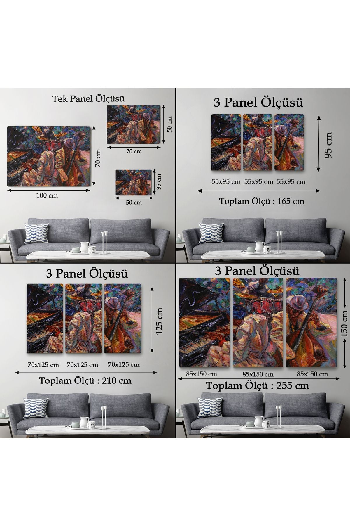 OZ Caz Müzİği Yapan Grup Duvar Tablosu-1216