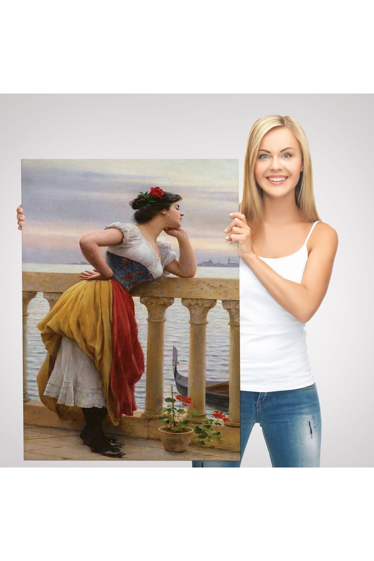 Eugen von Blaas ın Bekleyiş İsimli Eseri Duvar Tablosu-6117