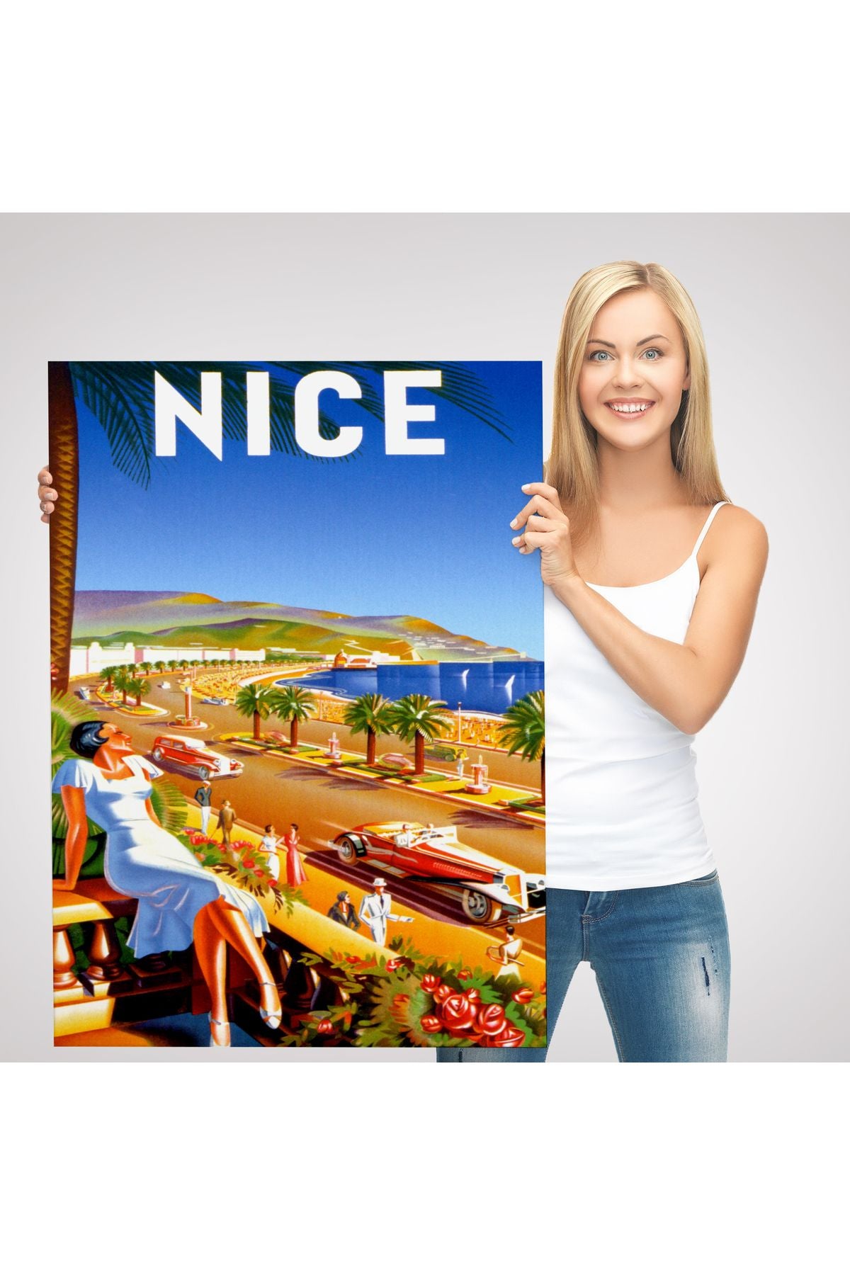 Nice Sahil Yolu Duvar Tablosu-6440