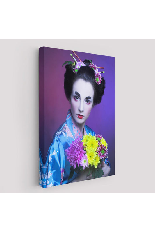 Mavi Kimonolu Geyşa Tablo-5977