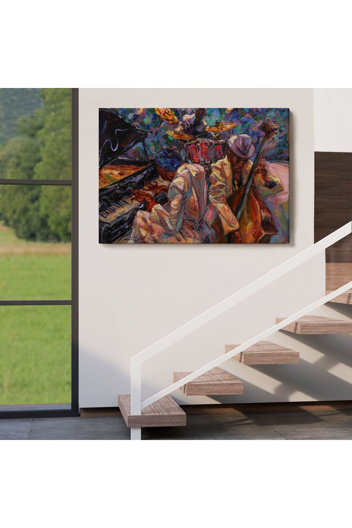 OZ Caz Müzİği Yapan Grup Duvar Tablosu-1216