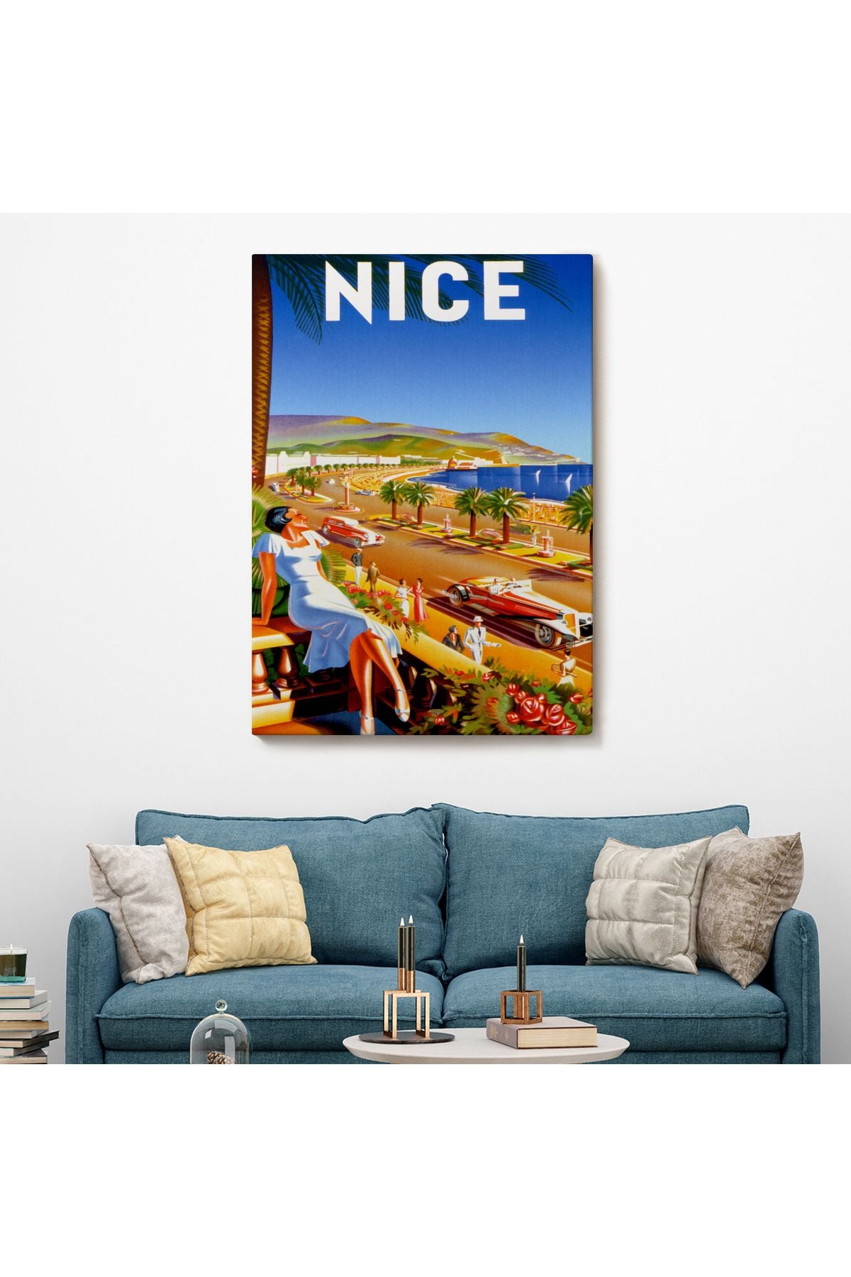 Nice Sahil Yolu Duvar Tablosu-6440